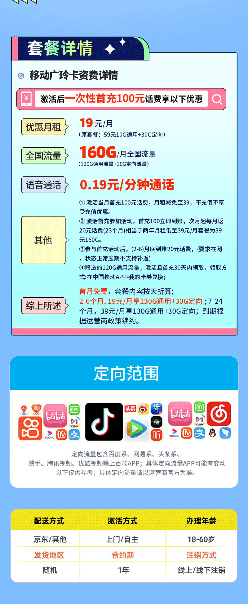 移动广玲卡19元/月享160G流量【广东专属】  第2张